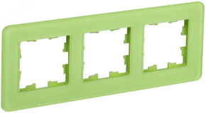 BRITE Рамка 3 поста РУ-3-2-Бр стекло эко грин RE IEK BR-M32-G-41-K06 IEK