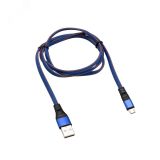 Кабель USB-microUSB 1 м, плоский провод, синяя джинсовая оплетка, 18-1163, 18-1163 REXANT