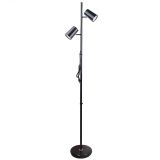 Торшер UЛм-T600 2х6W/4500K/DIM BLACK напольный светодиодный 2х6W Сенсорный выключатель Диммер черный UL-00010174 Uniel