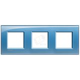 LivingLight Рамка прямоугольная 3 поста Голубой LNA4802M3AD BTicino