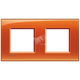 LivingLight Рамка прямоугольная 2 поста Оранжевый LNA4802M2OD BTicino
