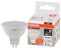 Лампа светодиодная LED 7 Вт GU5.3 3000К 560Лм спот 220 В (замена 60Вт) OSRAM 4058075582781 LEDVANCE