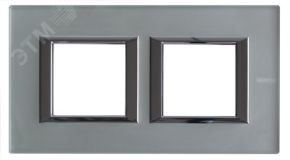 Axolute Рамка 2х2 поста 71мм горизонтальная матовое стекло HA4802M2HVSA Legrand
