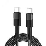 Кабель USB Type-C - Type-C, 3A, 60Вт, 1м, черный 18-7071 REXANT