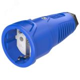 Розетка каб 16A/250V/2P+E/IP20 корпус синий, маркер черный 00-00027019 PCE