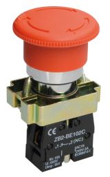 Кнопка аварийная с фиксацией LAY5-BS542 Гриб 240В BBG90-BS-K04 IEK