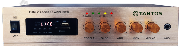 Усилитель трансляционный 60 Вт, 100В, USB, FM-тюнер, 00-00001841 Tantos