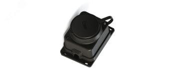 Розетка 2К+З открытой установки каучуковая 16А/250В IP44 Чёрная MultiSet MST4003BK Systeme Electric