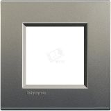 LivingLight Рамка прямоугольная 1 пост Серый шелк LNA4802AE BTicino