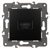 Розетка HDMI, Эра Elegance, антрацит, 14-3114-05 Б0034336 ЭРА