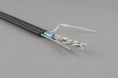 Витая пара экранированная F/UTP категория 5e 4 пары(24 AWG) одножильная LSZH нг(С) HF черный 236290 Hyperline