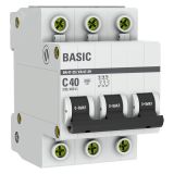 Выключатель автоматический трехполюсный 40А С ВА47-29 4.5кА mcb4729-3-40C EKF