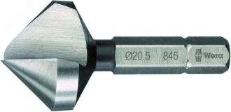 Насадка-зенкер 845/1 конический одноканавочный хвостовик 1/4 C 6.3 8.30 x 32 мм WE-104661 Wera