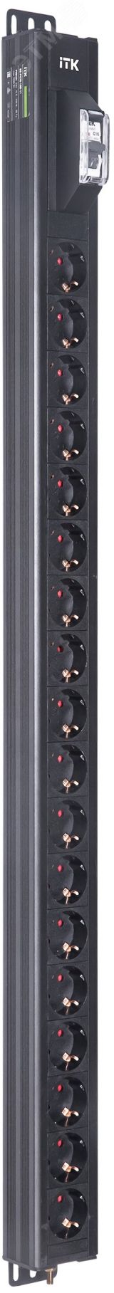 Блок распределения питания ITK BASE PDU PV0101 23U 1ф 16А 18SCHUKO без каб. BS-PV70-18D-11 ITK