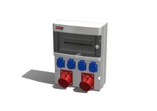 Устройство распределительное настенное пластик IP44 63A корпус 295х400х148 серый 00-00001883 AlpenBox