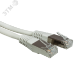 Патч-корд FTP 5e 4x2 26AWG (7x0.16mm) Cu LSZH серый 0,5м 10-0715 SUPRLAN