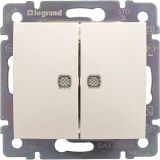 VALENA Переключатель на 2 направления 16A с подсветкой белый 774203 Legrand