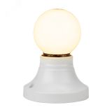 Лампа шар E27, 7LED, 24В, диаметр 45мм ТЕПЛЫЙ БЕЛЫЙ, матовая колба 405-626 Neon-Night