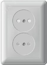 W59 Розетка двойная скрытая без заземления 16А шампань RS16-254-48 Systeme Electric