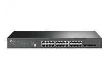 Коммутатор управляемый 28 портов, 24хRJ45 10/100/1000 Мб/с, 4хSFP+ 103830 TP-Link