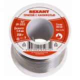Припой с канифолью, 250 г, 2.0 мм, (олово 60%, свинец 40%), REXANT 09-3323 REXANT