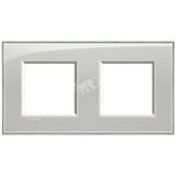 LivingLight Рамка прямоугольная 2 поста Серое небо LNA4802M2KG BTicino