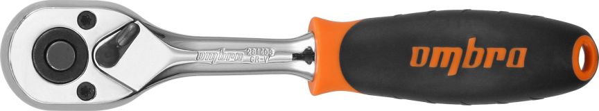Рукоятка трещоточная 1/4''DR, 48 зубцов, 140 мм 055765 Ombra