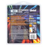 Светодиодная гибкая герметичная лента. NEON ULS-N01-2835-120LED/m-6mm-IP67-DC12V-9W/m-5M-6500K катушка 5м в блистере дневной белый свет 6500K UL-00009084 Uniel