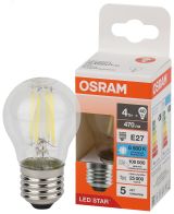 Лампа светодиодная филаментная LED Star Шарообразная 4Вт (замена 40Вт), 470Лм, 6500К, цоколь E27 OSRAM 4058075688285 LEDVANCE