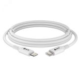 Кабель USB Type C на Lightning, 1.5 м., AL белый силикон, быстрая зарядка 1000645374 Greenconnect