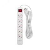 Удлинитель STANDARD 5 гнезд, 5 м, 3х1,0 мм2, с/з, с выключателем, 2 USB, белый 13-4036 REXANT
