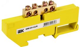 Шина PE земля на DIN-изоляторах ШНИ-6х9-4-Д-Ж YNN10-69-4D-K05 IEK