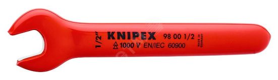 Ключ гаечный рожковый дюймовый VDE 1000V размер под ключ 1/2 L-1397 мм диэлектрический KN-98001_2 KNIPEX