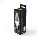 Лампа светодиодная LED 6 Вт RGB Вт+димирование E14 Свеча Black 103101406 GAUSS