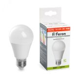 Лампа светодиодная низковольтная LED 12вт 12-24-36-48в Е27 белый 48729 FERON