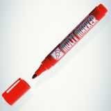 Маркер перманентный Multi Marker красный, пулевидный, 3мм Б0048241 Crown