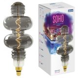 Лампа светодиодная Хромированная/дымчатая колба Спиральный филамент SOHO LED-SF42-5W/SOHO/E27/CW CHROME/SMOKE GLS77CR Картон ТМ UL-00005922 Uniel