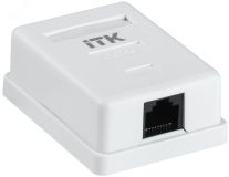 Розетка информационная настенная RJ45 8P8C категория 5е UTP 1-порт белая CS2-1C5EU-12 ITK