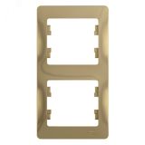 GLOSSA Рамка 2 поста вертикальная титан GSL000406 Systeme Electric