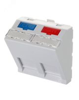 Адаптер 45х45 мм для 2 модулей Keystone, наклонный, белый 16B-45-04WT Eurolan