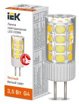 Лампа светодиодная CORN капсула 3,5Вт 230В 3000К керамика G4 IEK LLE-CORN-4-230-30-G4 IEK