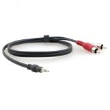 Кабель аудио Jack 3.5 мм. M на 2RCA M, 4.6 м., черный 1000510966 Kramer