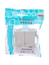 Vesna Выкл. 2-ой с подсв. цв. крем 742-0388-112 Lezard