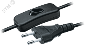 Шнур NPS-FS-170-2x0.5-BL 1.7м с выкл. черный Nav 21092 Navigator Group
