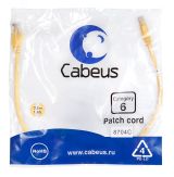 Патч-корд U/UTP, категория 6, 2xRJ45/8p8c, неэкранированный, желтый, PVC, 0.5м 8704c Cabeus