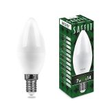 Лампа светодиодная LED 7вт E14 белый матовая свеча 55031 SAFFIT