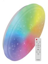 Светильник светодиодный ДБО-75 настенно-потолочный управляемый FROST-RGB 230В 3000-6500K 4400Лм 495x85мм с RGB подсветкой KSFrosRGB75W Космос