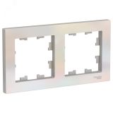 Рамка двухпостовая ATLASDESIGN универсальная жемчуг ATN000402 Systeme Electric