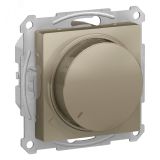 ATLASDESIGN СВЕТОРЕГУЛЯТОР (диммер) повор-нажим, LED, RC, 400Вт, мех., ШАМПАНЬ ATN000523 Systeme Electric