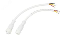 Соединительный кабель (3pin) герметичный (IP67) 3х0.5кв мм  белый, REXANT 11-9530 REXANT